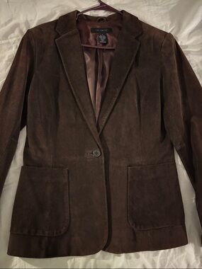 Vintage The Limited Dark Brown Suede Blazer